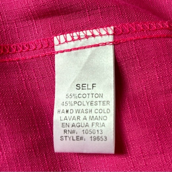 NEW Andree By Unit Sz L Boho Cottagecore Prairie Peasant Pink Cotton Blouse - Picture 10 of 13